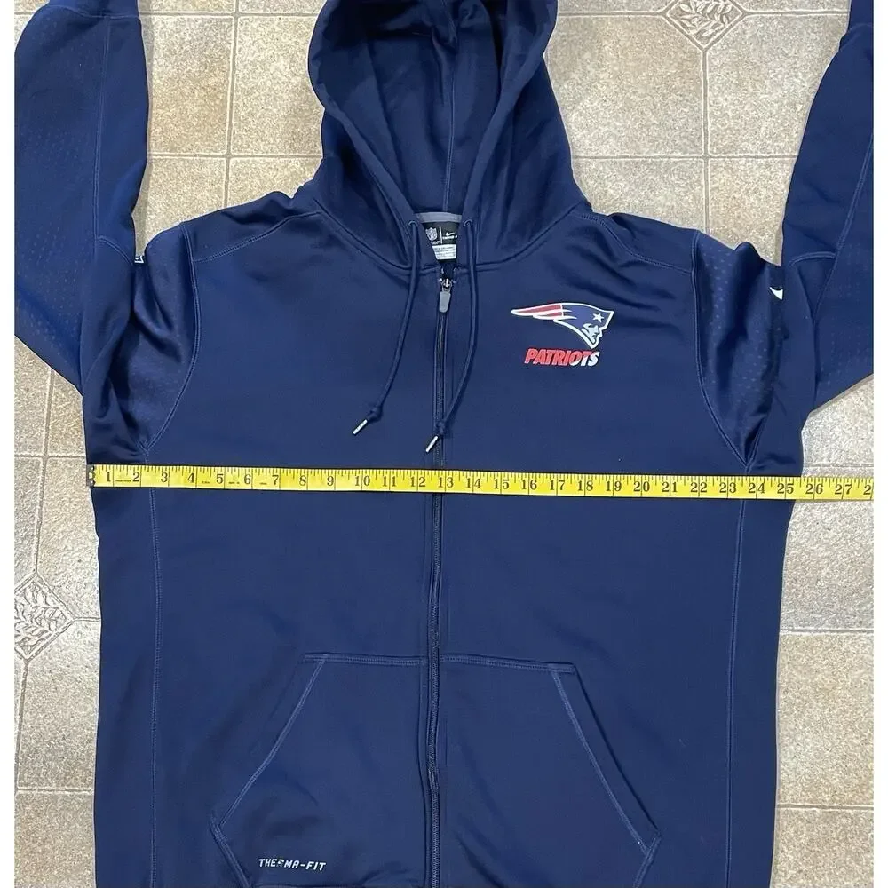 Patriots NFL Team Apparel Nike Therma- Fit Jacket W/Hood Men’s Size XL Football